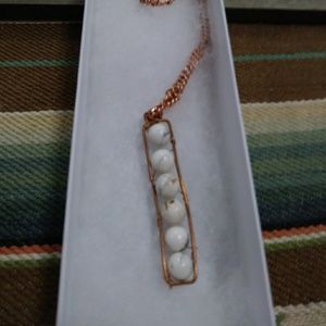 Copper/moonstone necklace